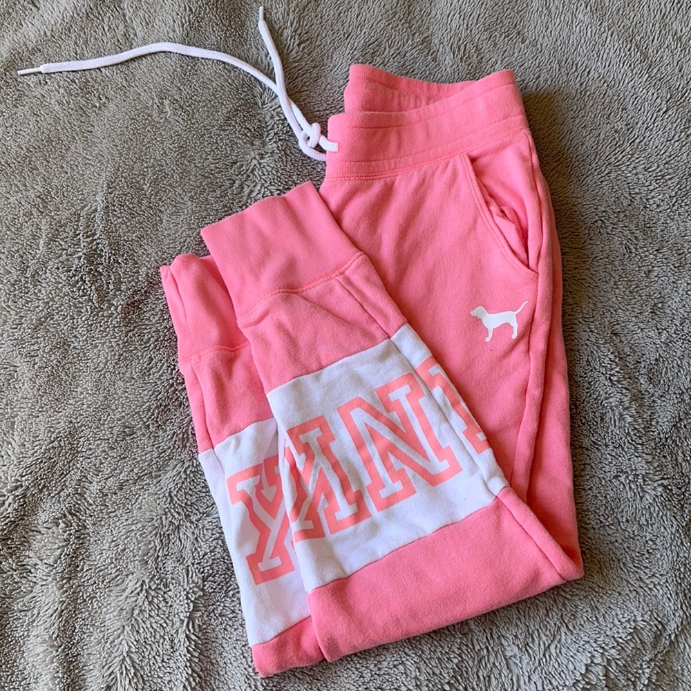 PINK Neon Drawstring Joggers